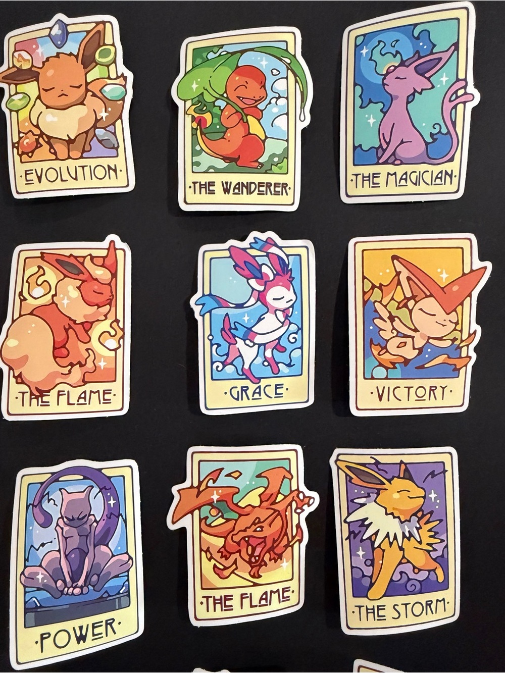 Pokemon Tarot Sticker Set - Colorful Collection - Picture 3 of 6